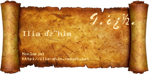 Ilia Áhim névjegykártya